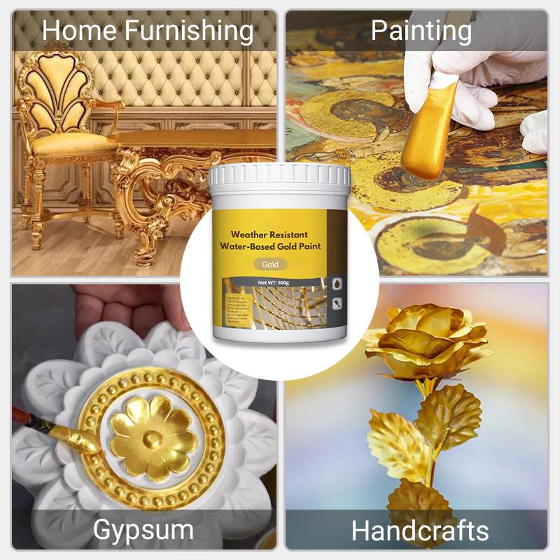 Water-Based Finish in Metallic Gold – Weather-Resistant Coating