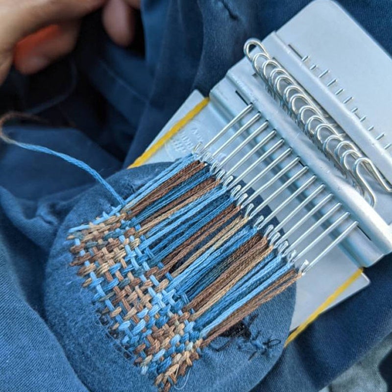Vintage Mending Loom Set for Weaving and Repairing Socks, Sweaters, Jeans