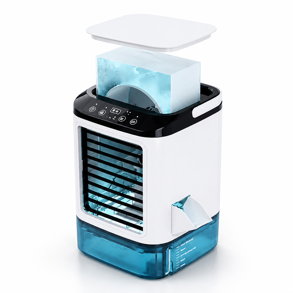 Bladeless USB-Powered Portable Air Cooler (Misting & Ice Box Option)