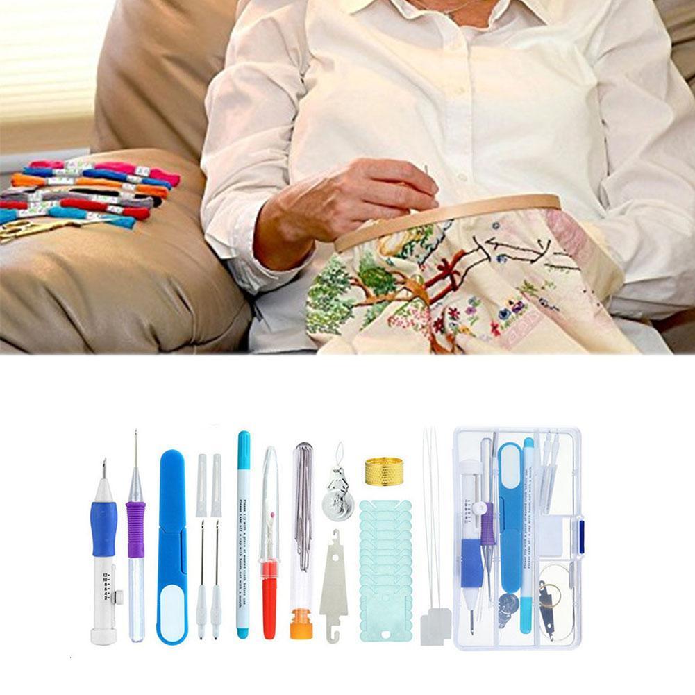 Complete Knitting Kit with Punch Needle – Starter Tools for Newbies