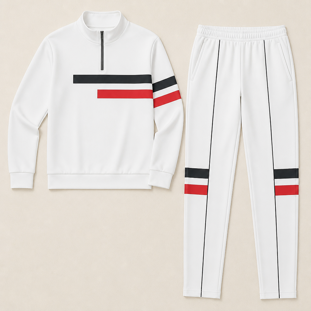 RevitaFit™ – Striking Color-Block Two-Piece Set with Half-Zip Mock Neck
