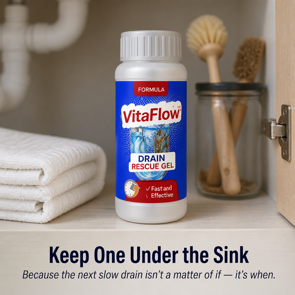 VitaFlow™ Drain Rescue — Dissolve Tough Clogs Fast Without Damaging Your Pipes