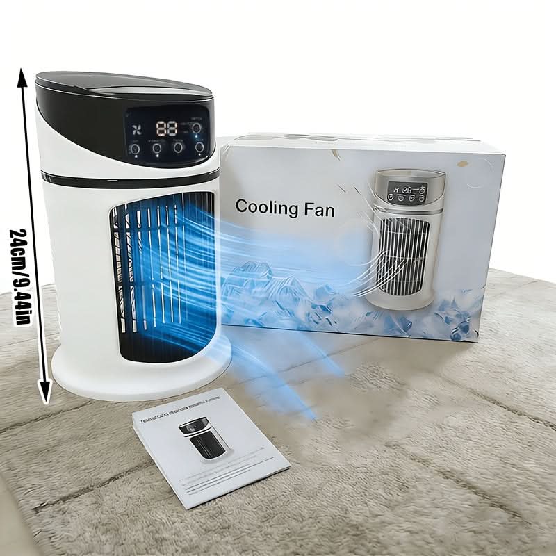 4-in-1 Desktop Air Cooler with Mist Fan, Humidifier, and Night Light