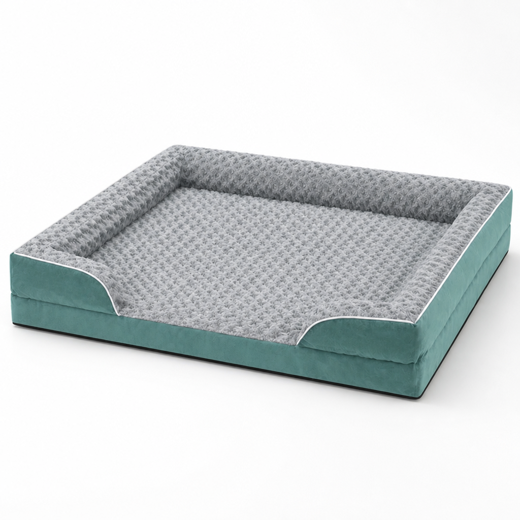 Egg Foam & Non-Slip Pet Bed (Removable Cover)