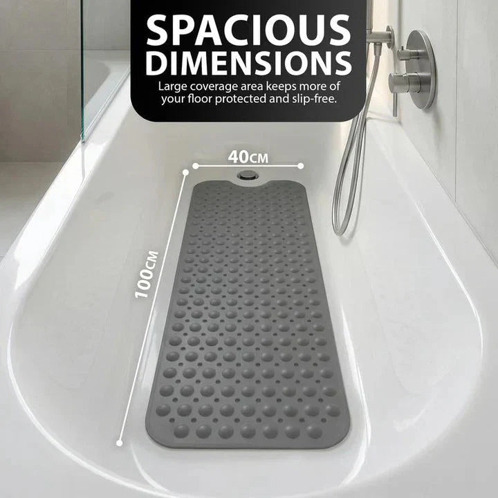 PVC Shower Mat 100 × 40 cm – Non-Slip Design with Suction Cups