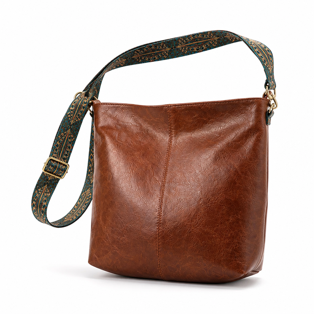 Genuine Leather Vintage Shoulder Bag (Adjustable Strap)
