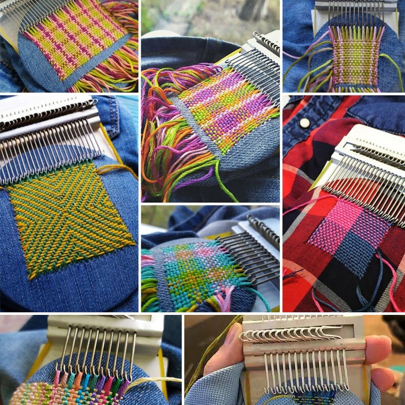 Vintage Mending Loom Set for Weaving and Repairing Socks, Sweaters, Jeans