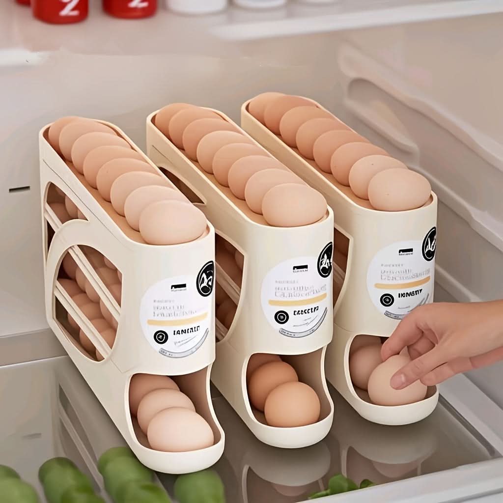 4-Tier Rolling Organizer for Egg Storage