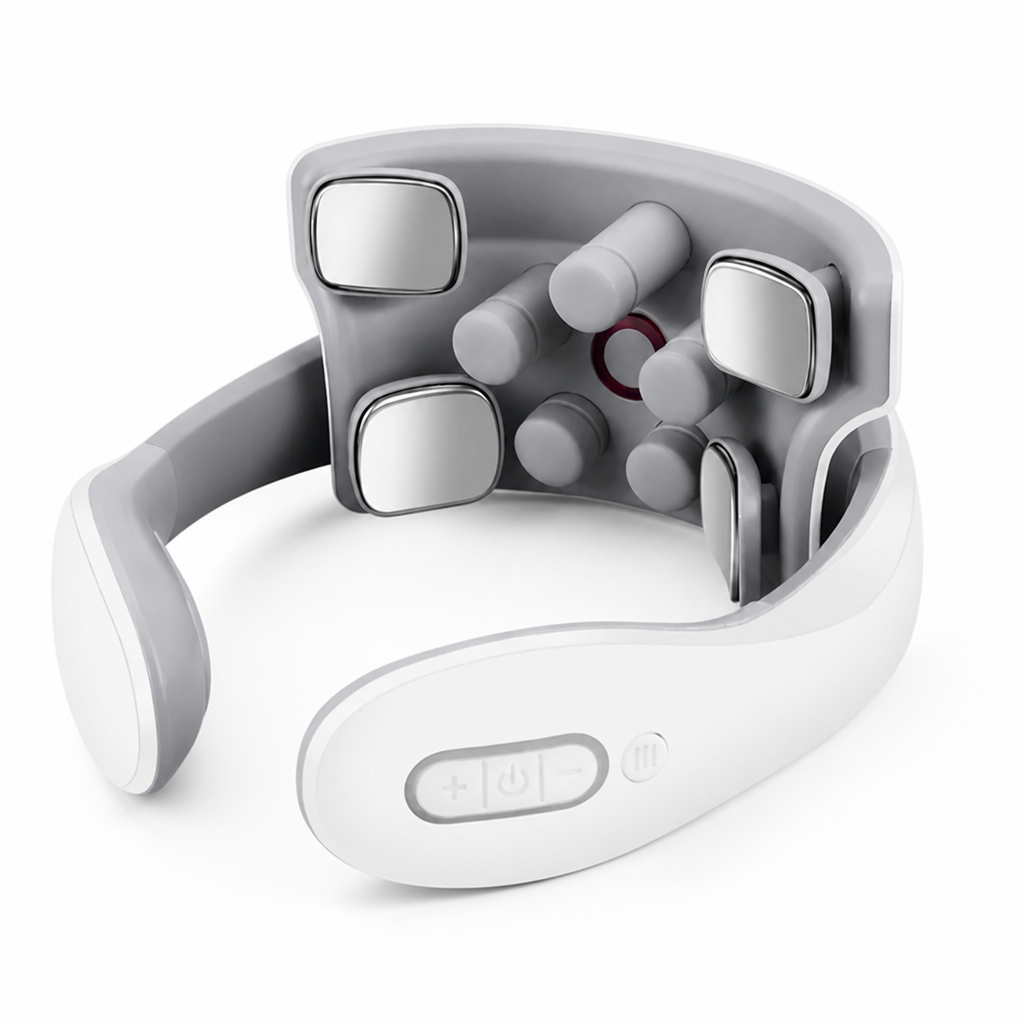 Heat & Vibration Rechargeable Neck & Shoulder Massager (6 Modes)