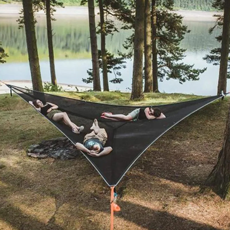 Spacious Triangle Hammock for Group Use