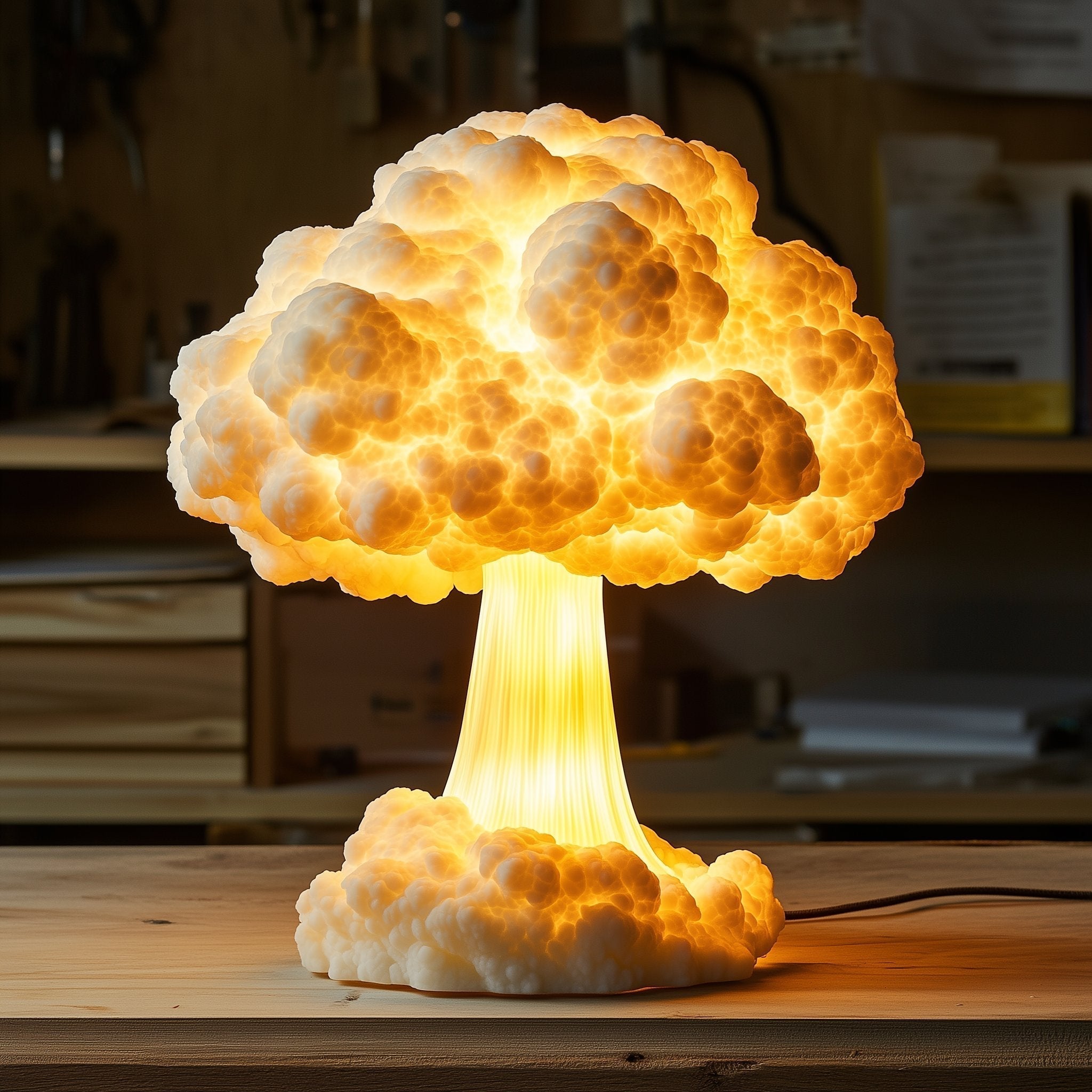 LED Warm White Light Mushroom Shaped Table Lamp