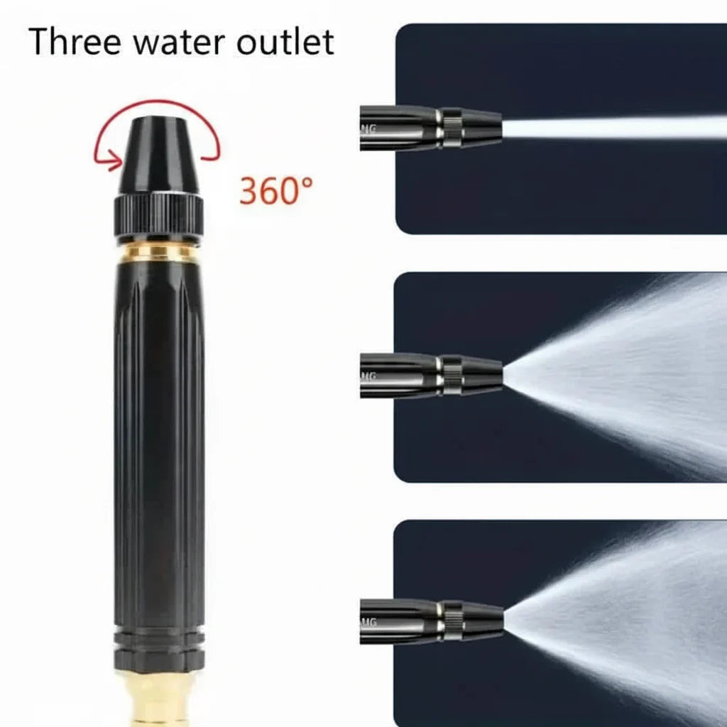 Multi-Pattern Trigger Lock Garden Hose Nozzle with Adjustable Spray