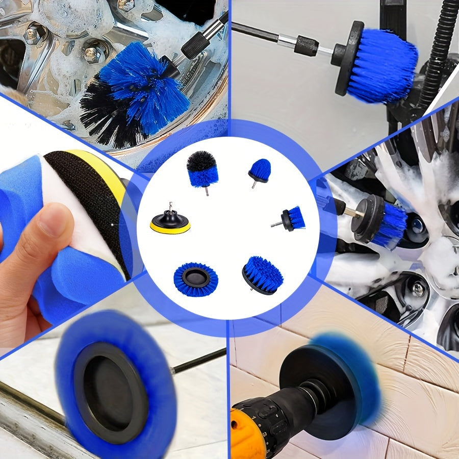 28-Piece Brush Set for Automatic Car Washing with Drill Attachments and Bag
