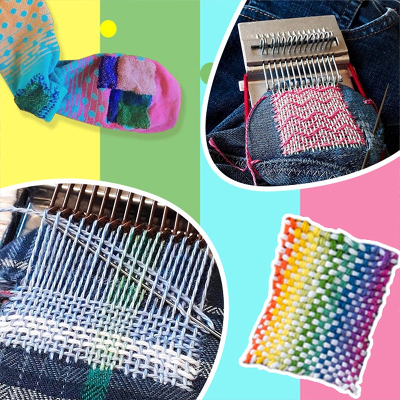 Vintage Mending Loom Set for Weaving and Repairing Socks, Sweaters, Jeans