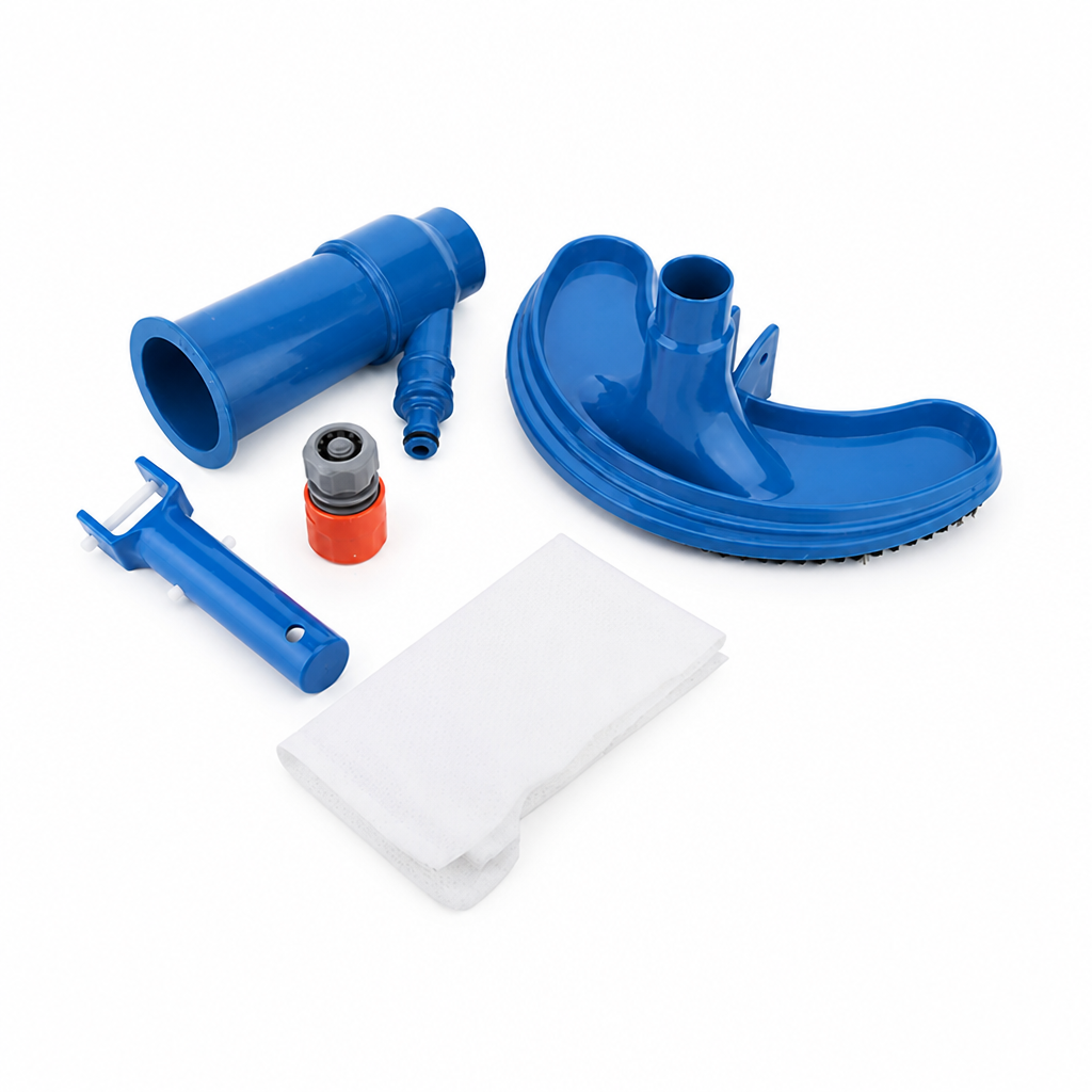 Quick-Connect Hose & Lightweight ABS Pool Vacuum Kit (25cm Head)