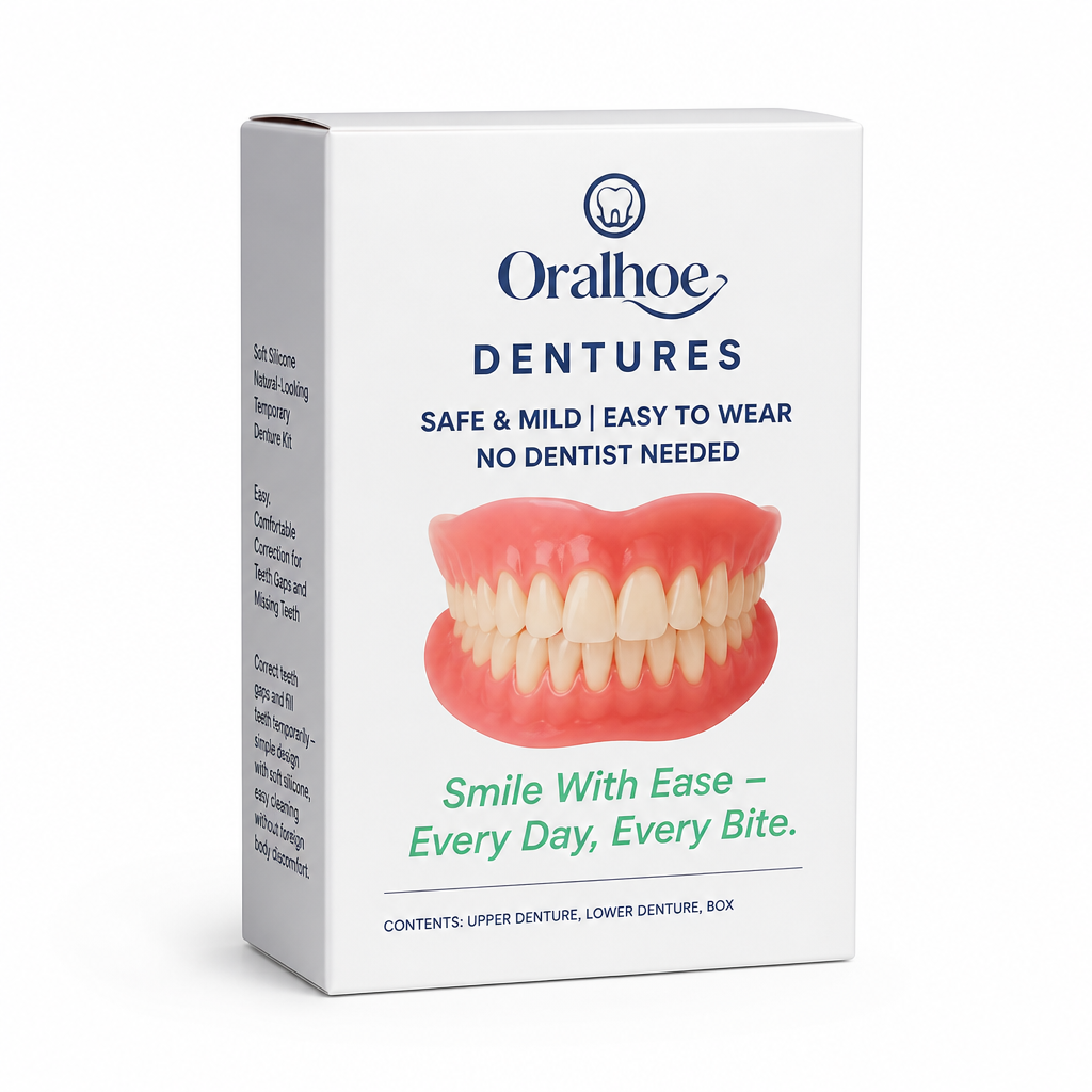 Soft Silicone Natural-Looking Temporary Denture Kit