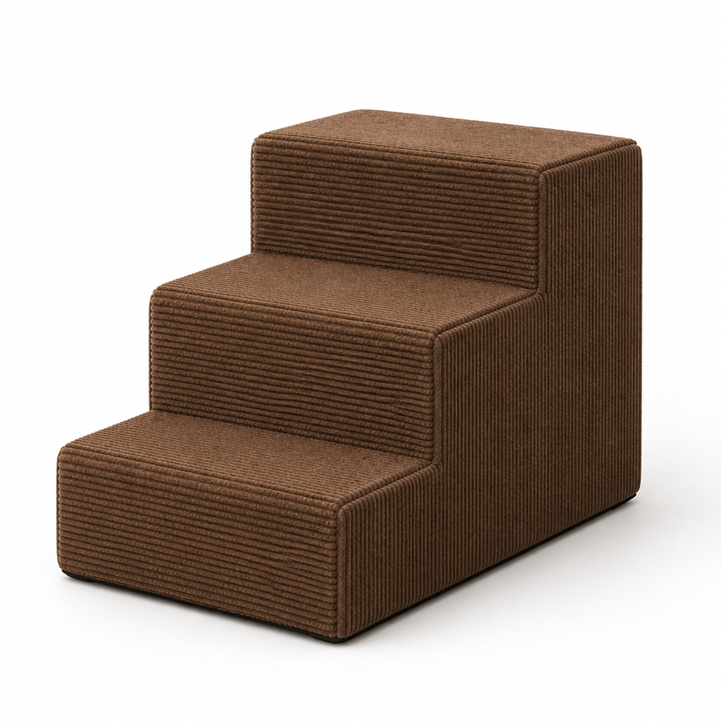 Soft Corduroy Non-Slip Pet Stairs (3-Step)
