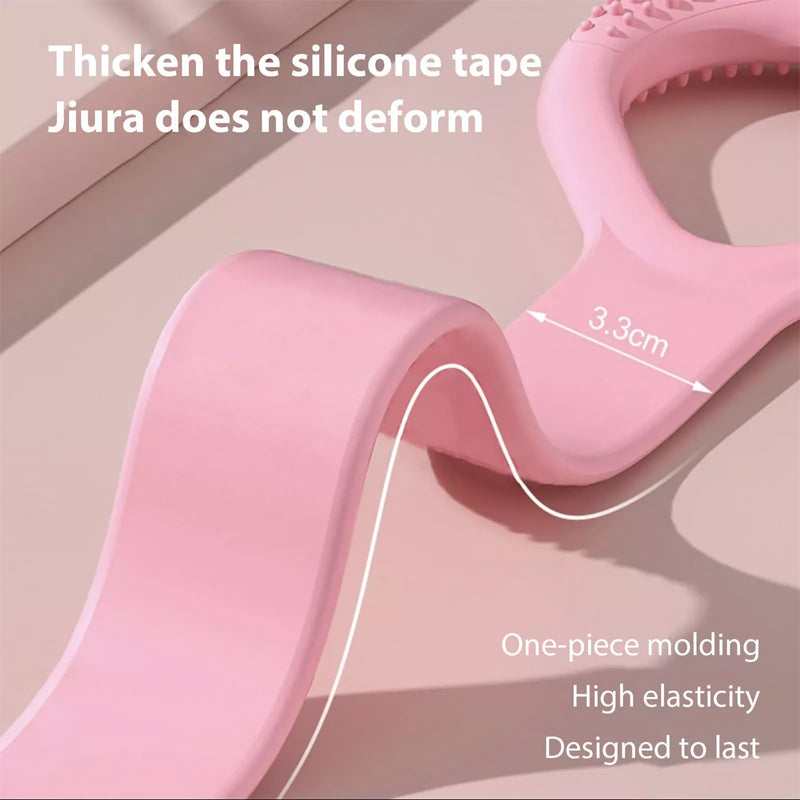 Non-Slip Handle Silicone Stretching Band for Yoga and Exercise