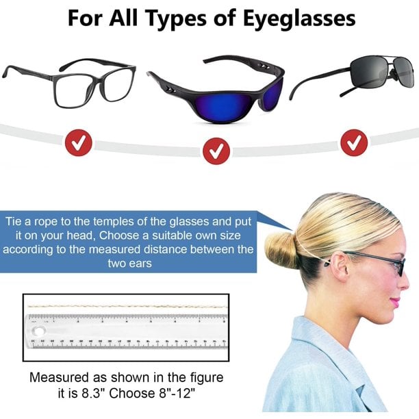Non-Slip Adjustable Strap for Glasses – Ideal for Sports and Daily Wear