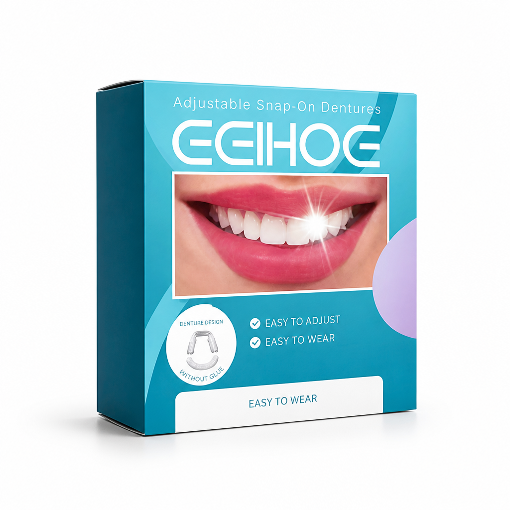 Adjustable Snap-On Dentures (No Adhesive)