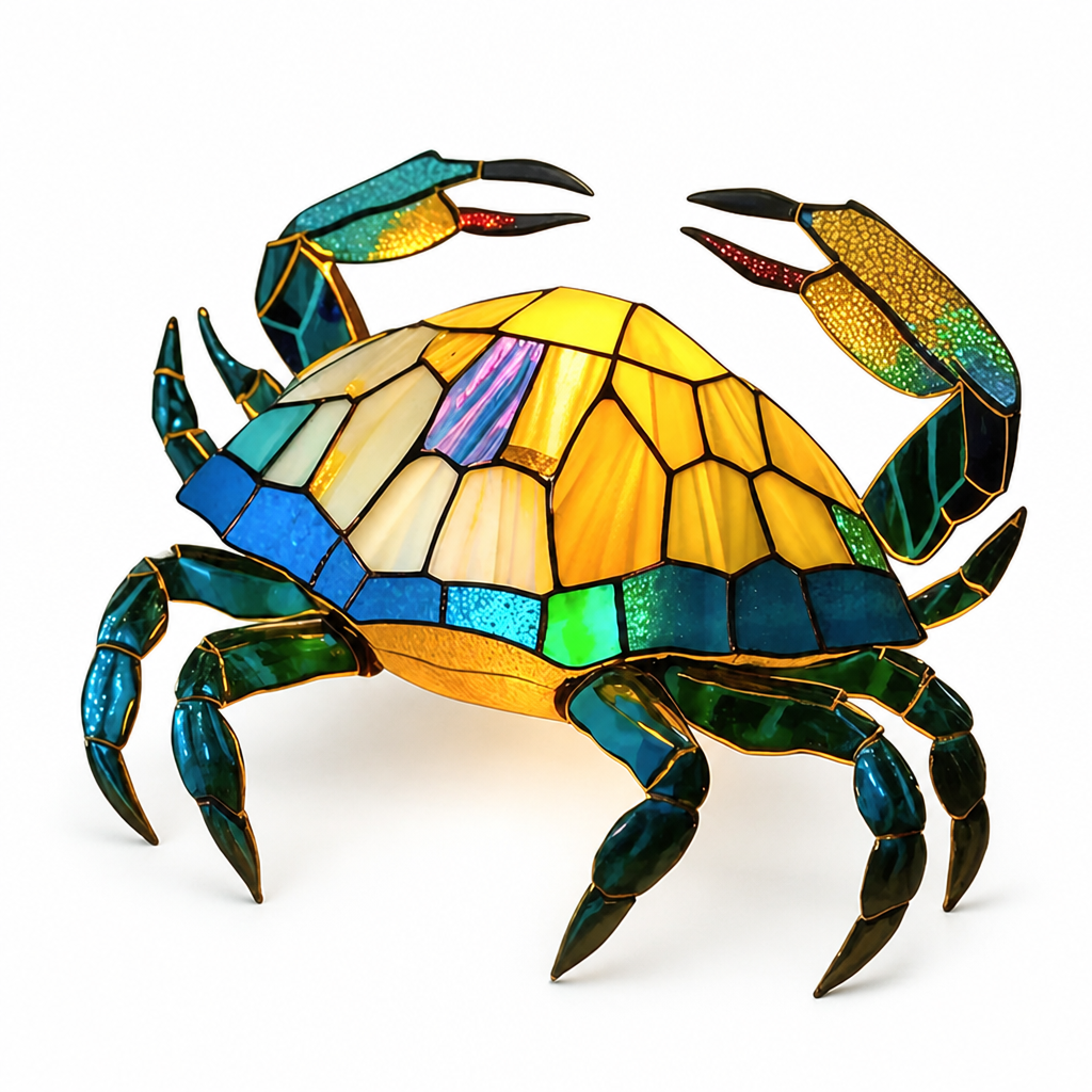 Colorful Stained Glass Animal-Print Table Lamp (20 Styles)