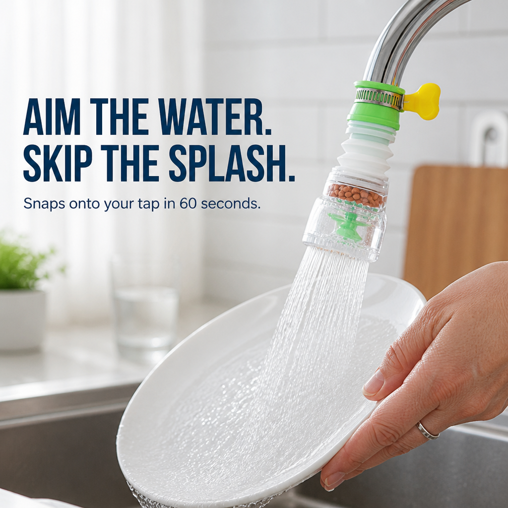 AquaPulse™ — Flex Your Faucet, Smooth the Spray, Stop Countertop Splash