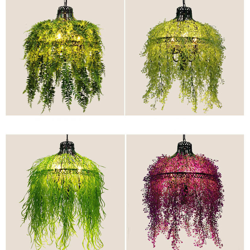 Pendant Light and Chandelier with Greenery for Modern Plant Display