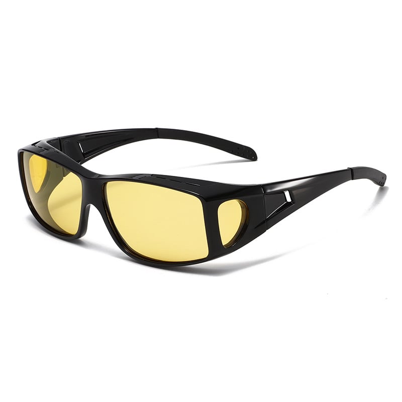 Glare-Reducing Night Vision Glasses with Polarized Yellow Lenses