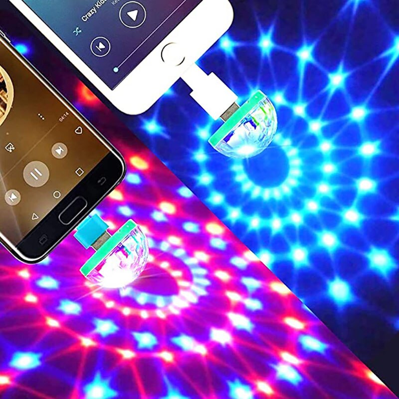 Mini Disco Ball with Music Sensor and USB Connection