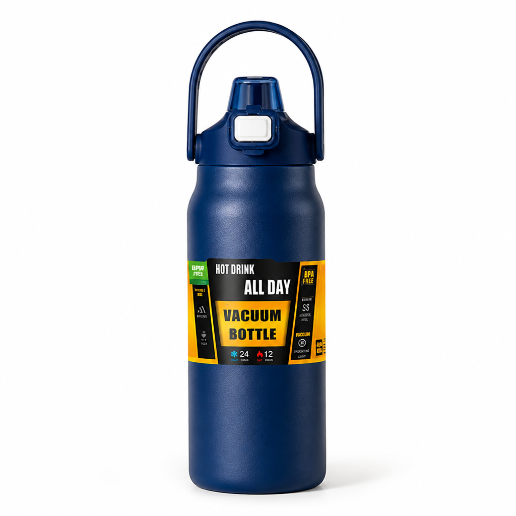 Insulated Stainless Steel Thermos Bottle (Integrated Straw)