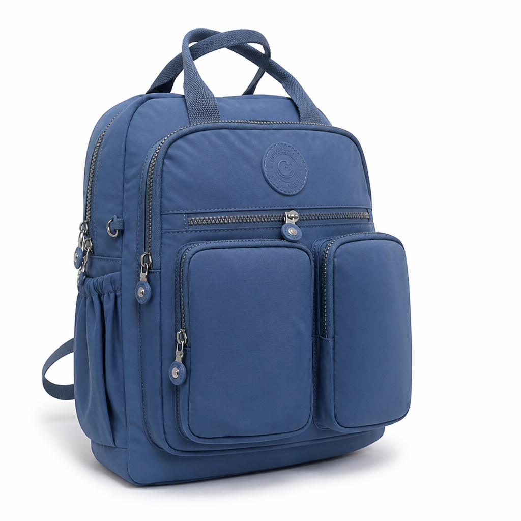 Water-Resistant Multi-Pocket Backpack (Padded Grip)
