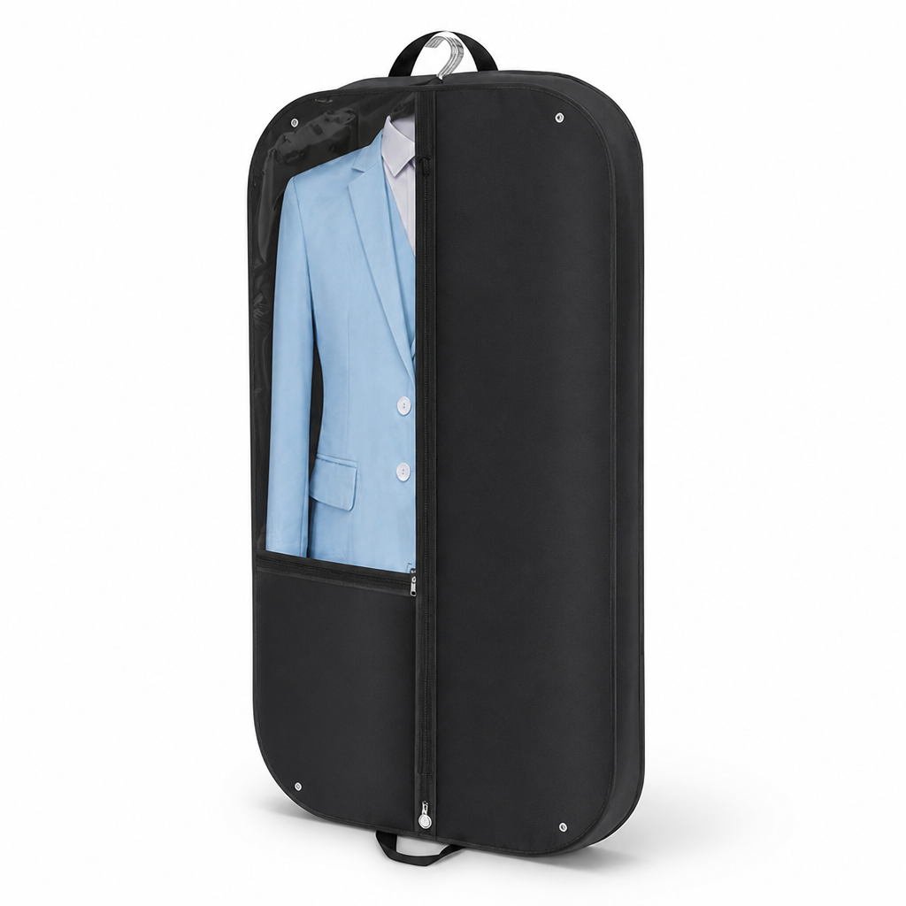 Waterproof Gusseted Garment Bag Set (Clear Window & Shoe Pocket)