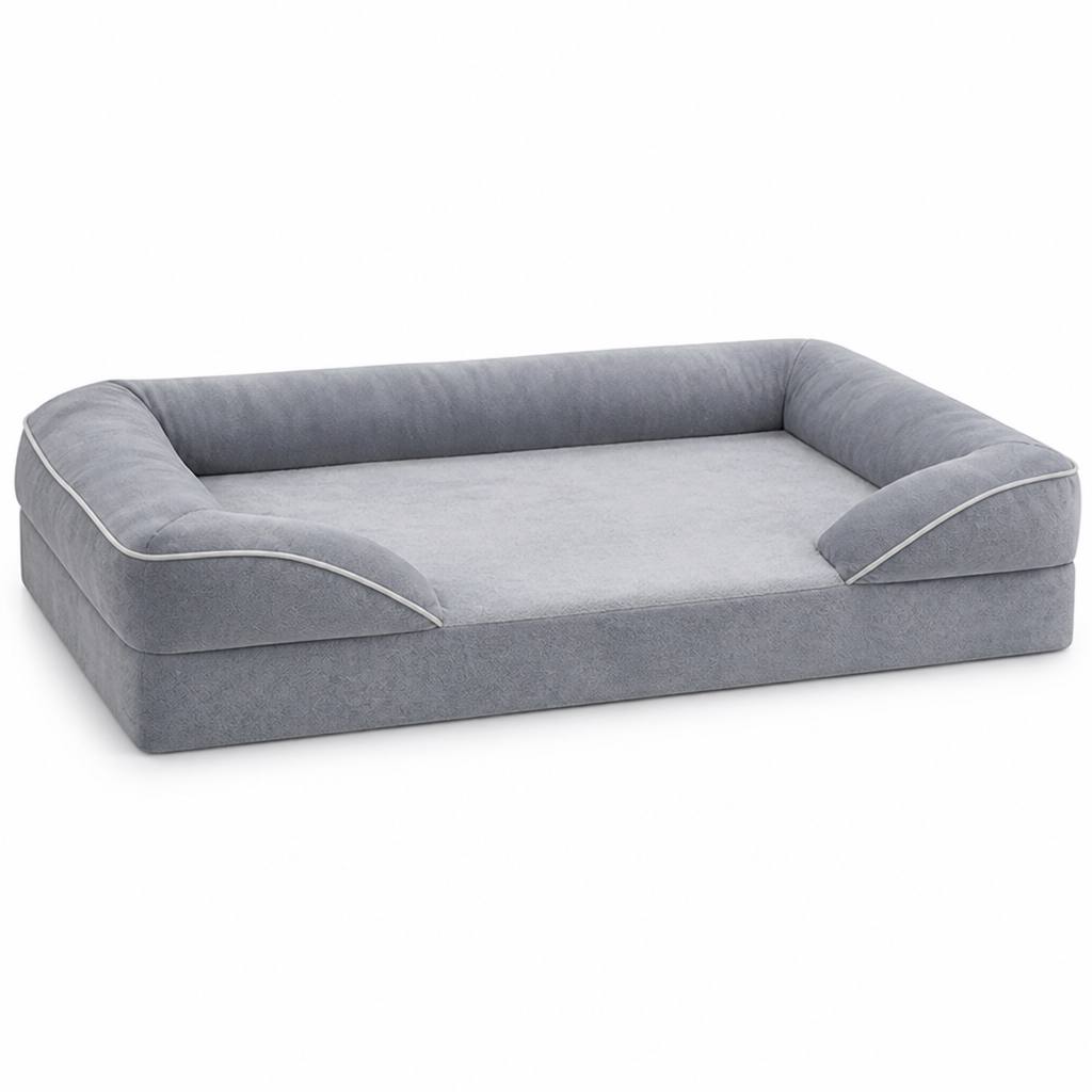 Memory & Egg-Crate Foam Non-Slip Dog Sofa Bed (Removable Washable Cover)