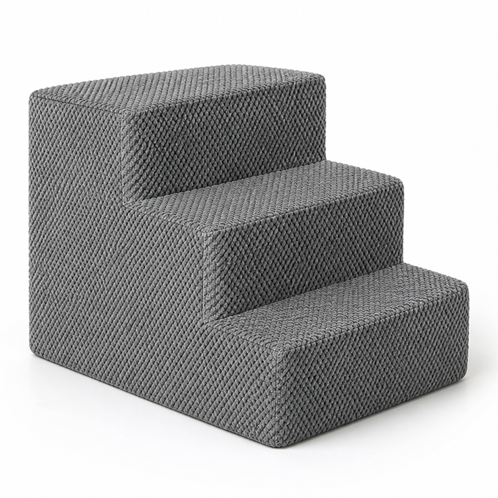 Adjustable Non-Slip Foam Pet Stairs (3–5 Steps)