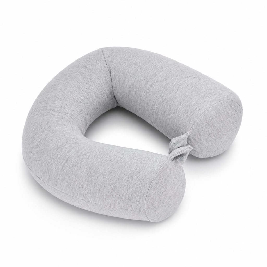 Memory Foam Ergonomic Travel Neck Pillow (Removable Cover)