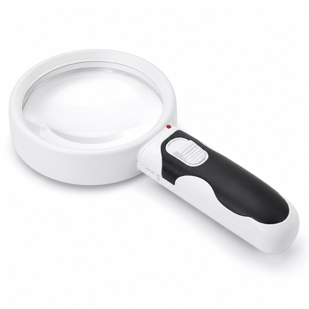 20X Distortion-Free LED Double-Lens Magnifying Glass