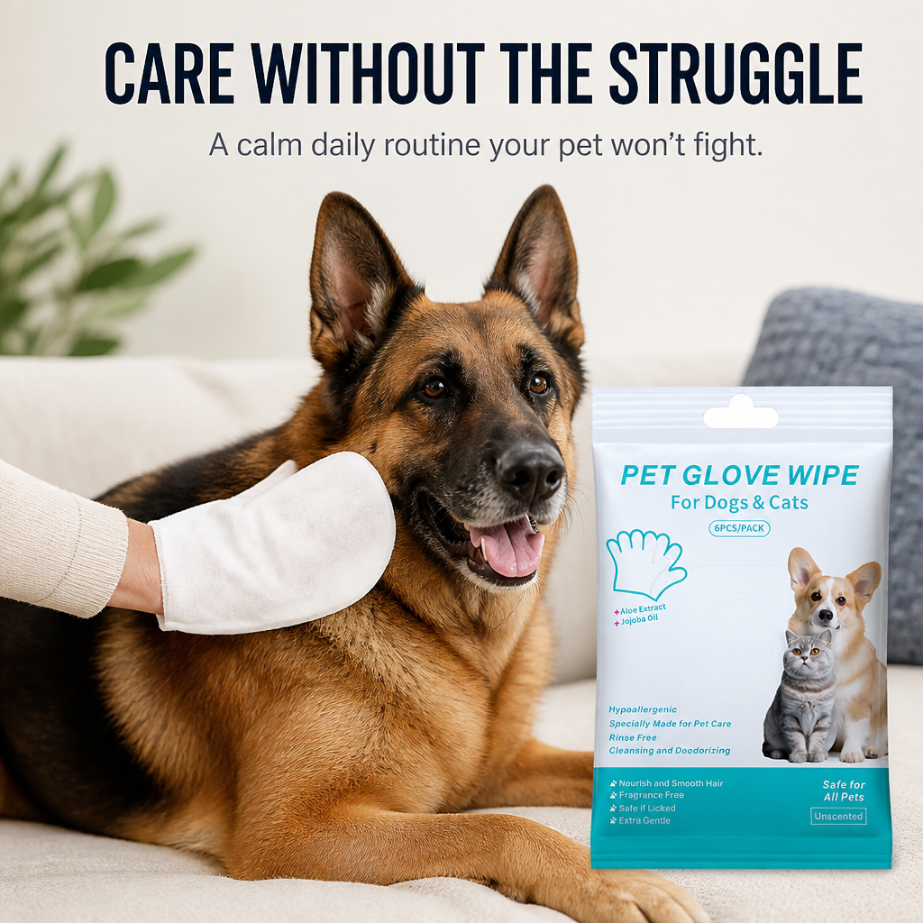 FreshPaws™ Rinse-Free Bath Mitts — Turn Messy Grooming Into Quick, Loving Care Your Pet Craves