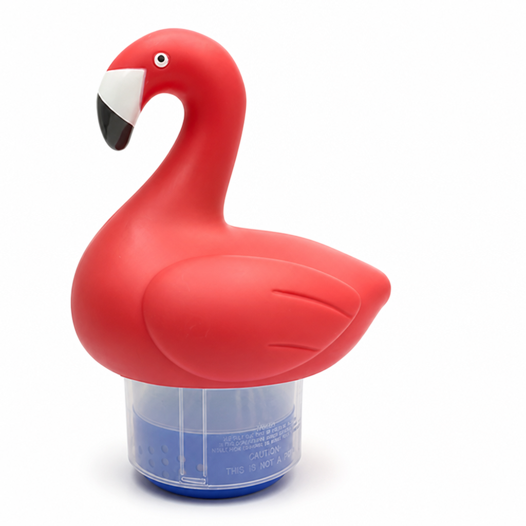 Solar-Powered Automatic Flamingo Chlorine Dispenser
