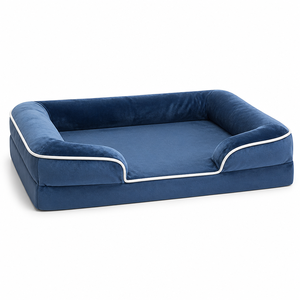 Orthopedic Foam & Washable Cover Dog Bed (Non-Slip Bottom)