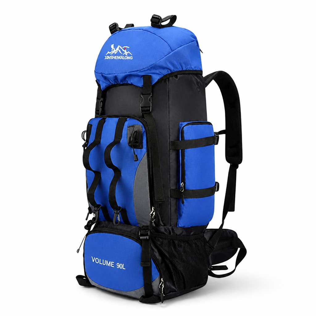 90L Water-Resistant Hiking Backpack (Ergonomic Straps)