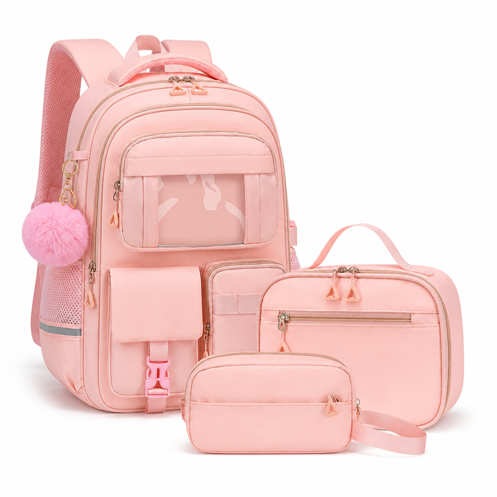 Large Capacity Multi-Pocket Backpack Set (Fits 16-Inch Laptop)