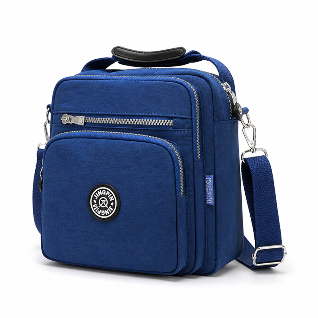 Water-Repellent Multi-Compartment Crossbody Bag