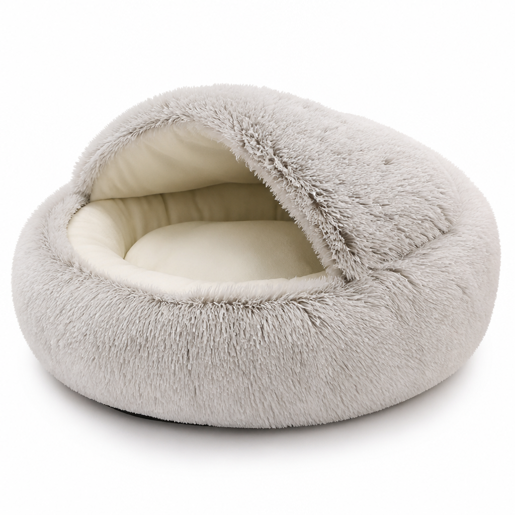 Joint-Relief Plush Non-Slip Pet Cave Bed