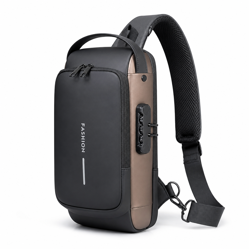 Anti-Theft Locking Sling Bag (USB Charging Port)