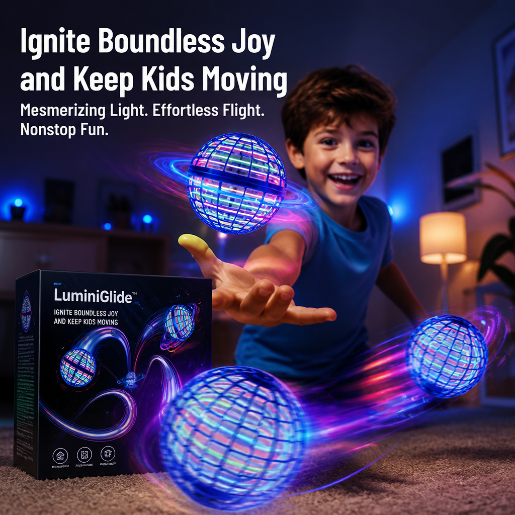 LuminiGlide™ — Ignite Boundless Joy and Keep Kids Moving with Mesmerizing Light and Effortless Flight