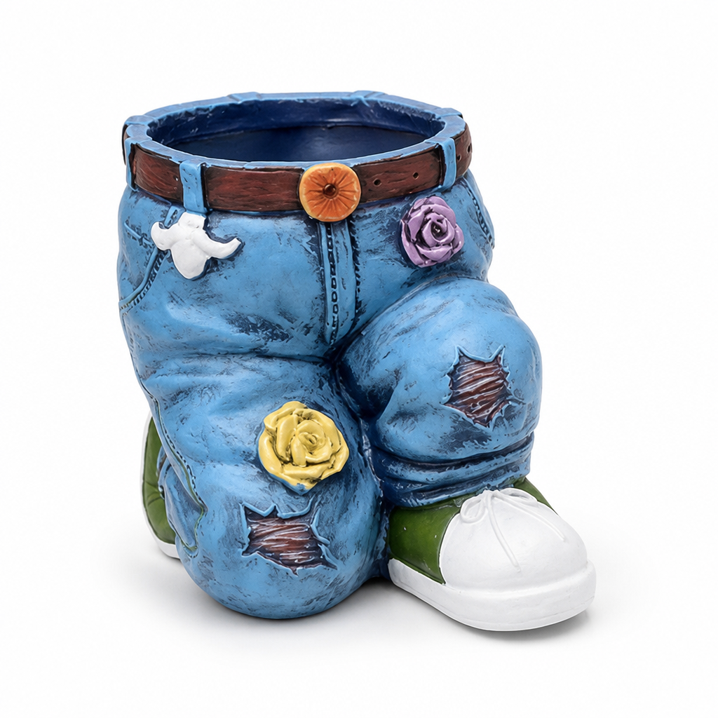 Weatherproof Resin 3D Jeans Planter