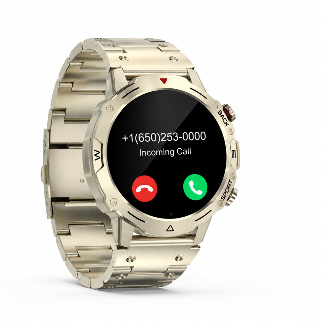 1.39-Inch Touchscreen & Wireless Calling Smartwatch (Gold)