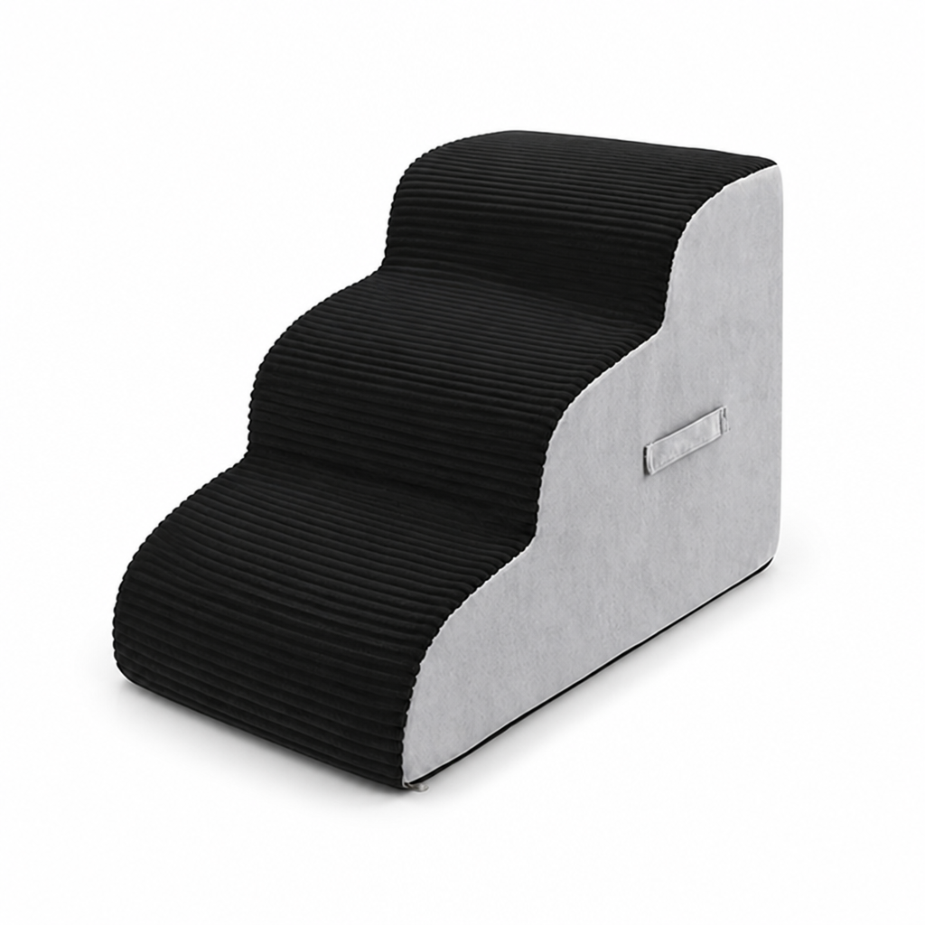 High-Density Foam Non-Slip Extra-Wide Pet Stairs (3-Tier)