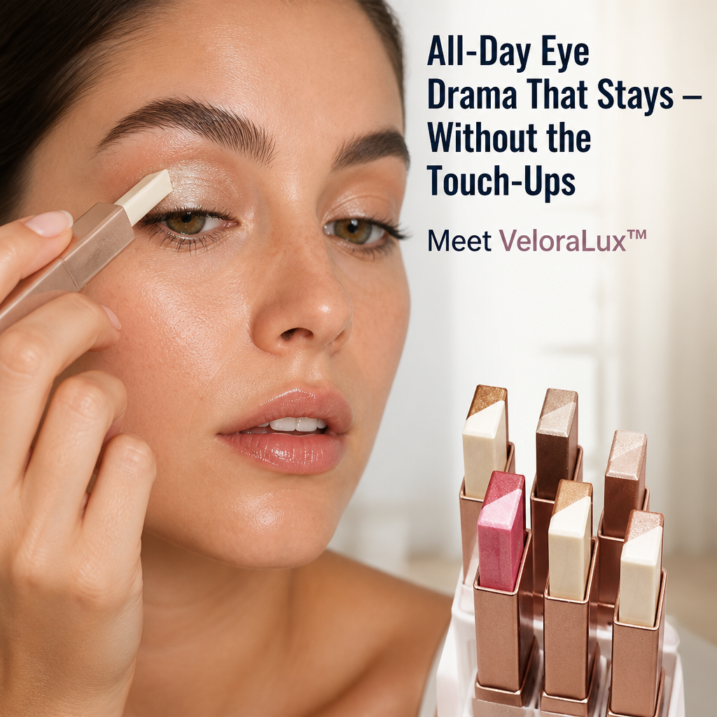 VeloraLux™ — Ignite Instant All-Day Eye Drama with Waterproof, Smudge-Proof Color