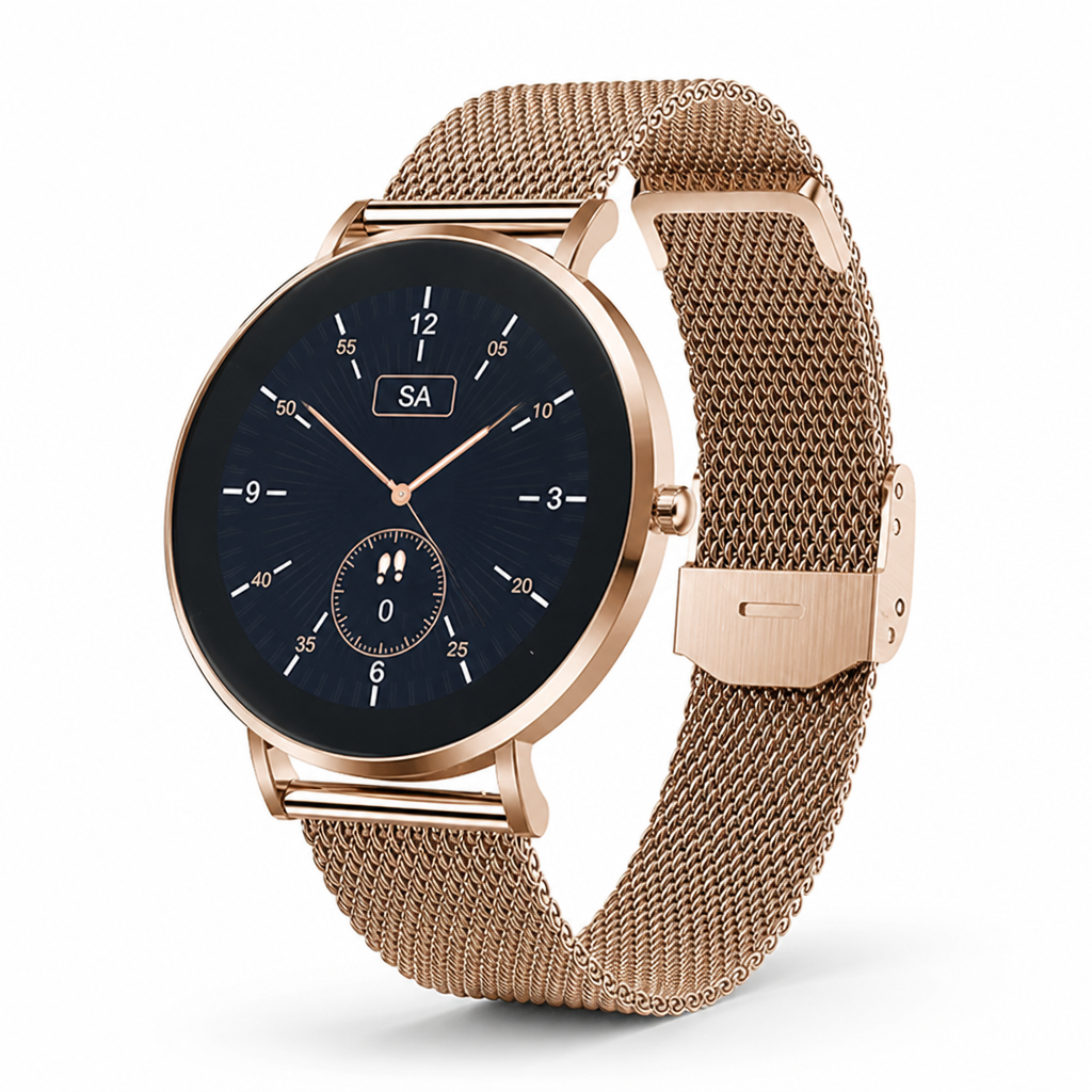 Health-Tracking Slim Metal Smartwatch (5-7 Day Battery)